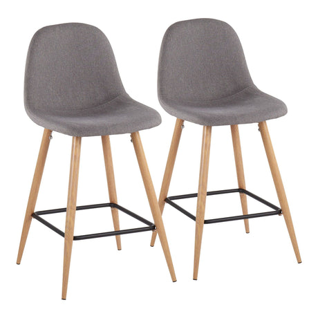 Pebble - Counter Stool - Natural Metal (Set of 2)