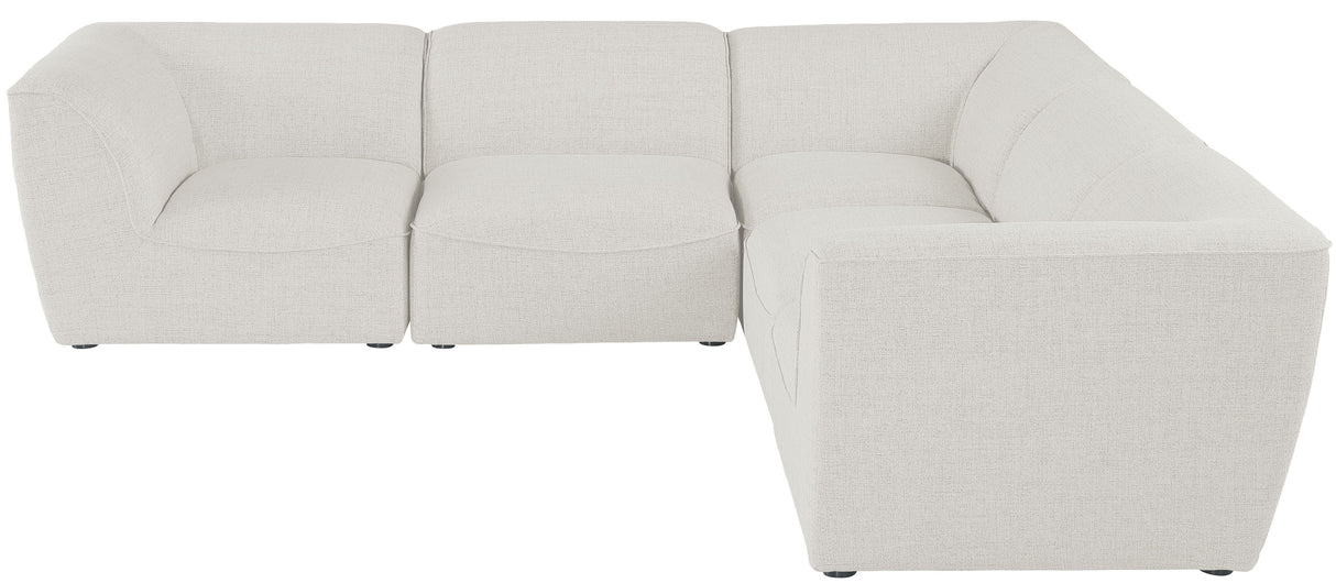 Miramar - Modular Sectional 5 Piece - Cream - Modern & Contemporary