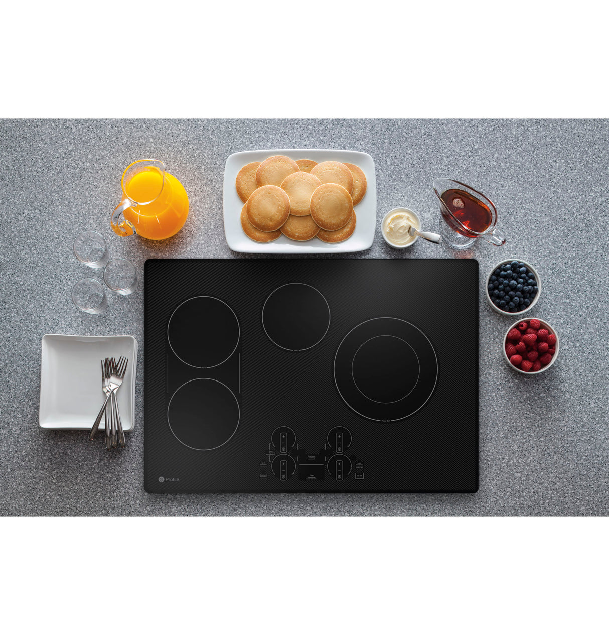 GE Profile(TM) 30" Built-In Touch Control Electric Cooktop - (PEP7030DTBB)