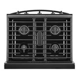 5.0 Cubic Feet Whirlpool Gas Range With Center Oval Burner - Black