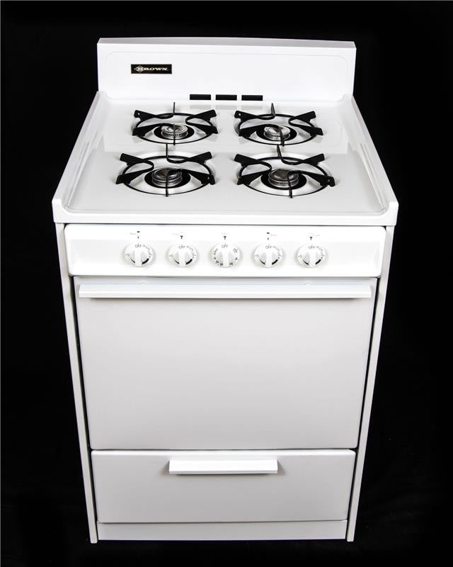 Gas Range - Open Burner Battery Ignition Model - 20" White - (WNM110P)