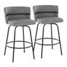 Cinch Claire - 26" Fixed-Height Counter Stool (Set of 2) - Black Base