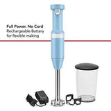 Cordless Variable Speed Hand Blender With Chopper And Whisk Attachment - Blue Velvet