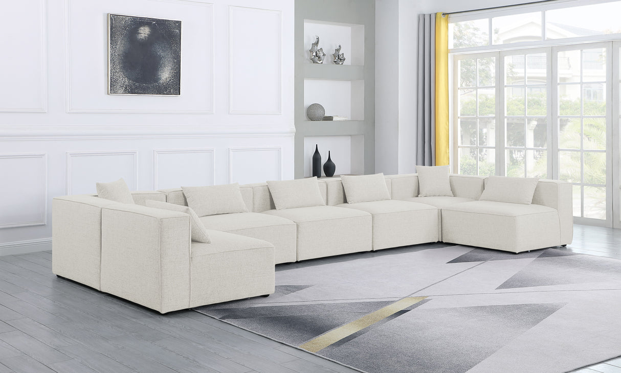 Cube - Modular Sectional 7 Piece - Cream