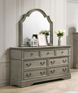 Manchester - 7-Drawer Dresser With Mirror - Wheat Brown