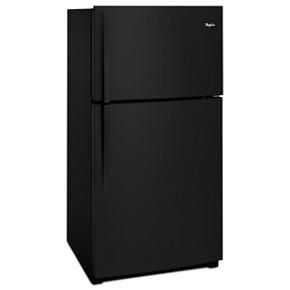 33" Wide Top Freezer Refrigerator - 21 Cubic Feet - Black - 66,25" Height