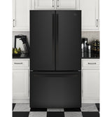 GE(R) ENERGY STAR(R) 27.0 Cu. Ft. French-Door Refrigerator - (GNE27JGMBB)