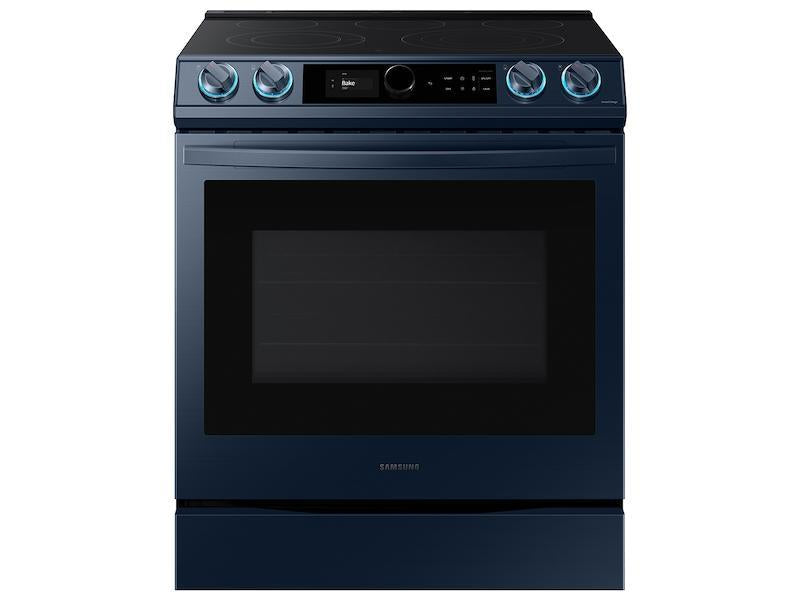 Bespoke Smart Slide-in Electric Range 6.3 cu. ft. with Smart Dial & Air Fry in Navy Steel - (NE63A8711QN)