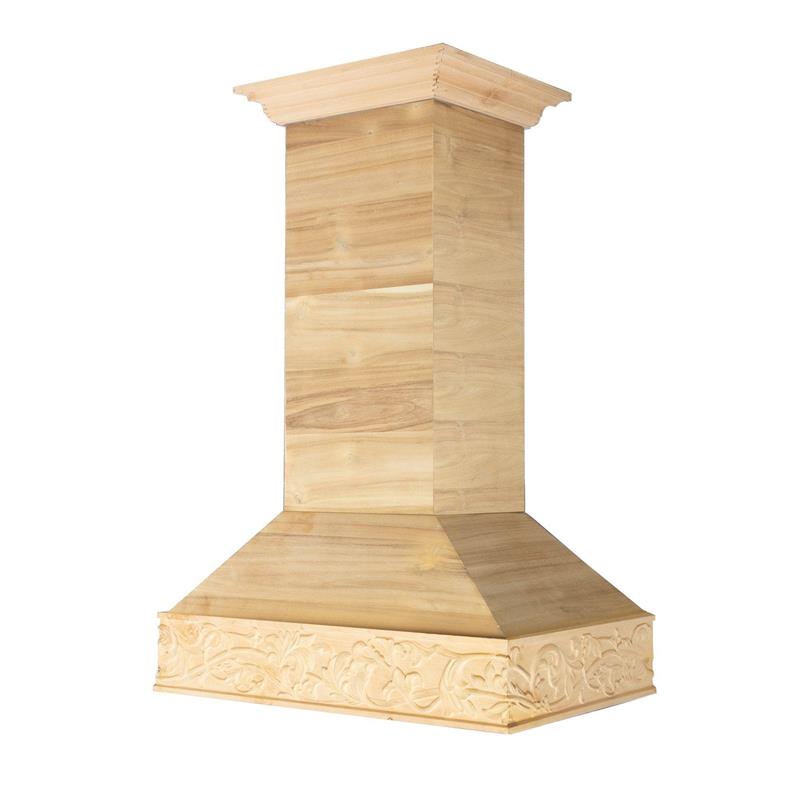 ZLINE 36 in. Unfinished Wooden Island Mount Range Hood (9373UF-36) - (9373UF36)