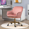 Swivel Chair With High Back, Adjustable Working Chair With Golden Base