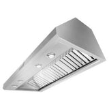 48'' 585 Or 1170 CFM Motor Class Commercial-Style Wall-Mount Canopy Range Hood - Pearl Silver