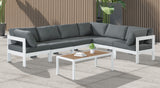 Nizuc - Outdoor Patio Modular Sectional 6 Piece - Grey - Metal