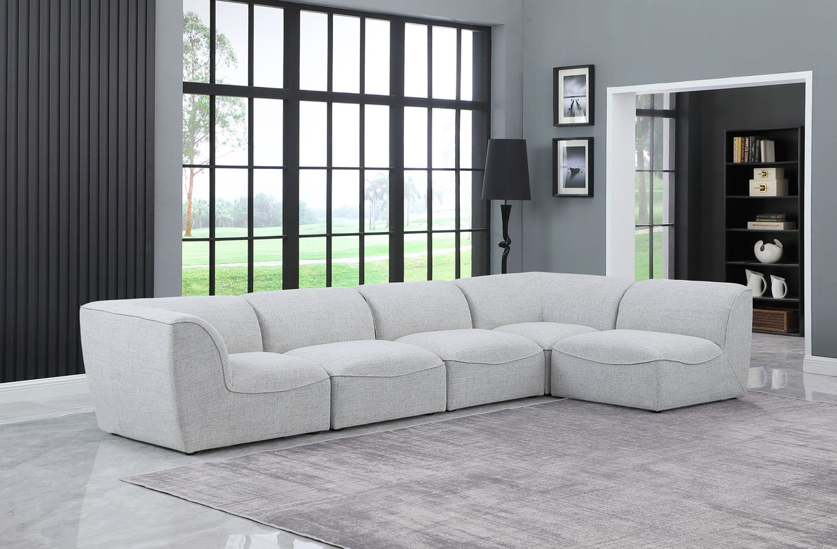 Miramar - Modular Sectional 5 Piece - Gray - Modern & Contemporary