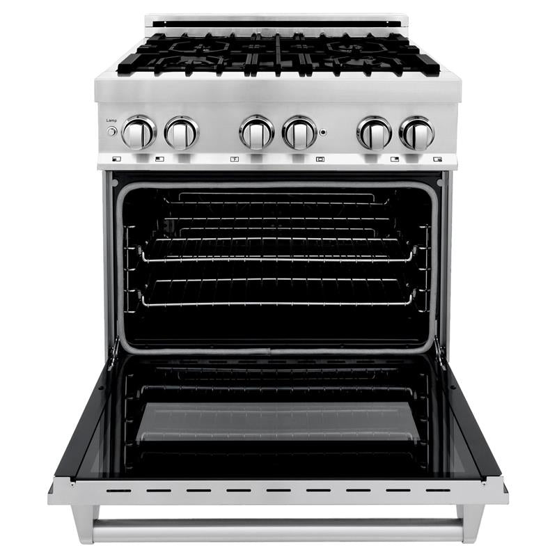 ZLINE 30" 4.0 cu. ft. Electric Oven and Gas Cooktop Dual Fuel Range with Griddle in Stainless Steel (RA-GR-30) - (RAGR30)