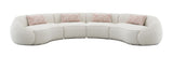 Sahara - Boucle Sectional Sofa With 3 Pillows - Beige