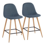 Pebble - Counter Stool - Natural Metal (Set of 2)