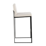 Fuji - High Back Barstool - Black Steel Legs