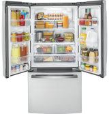 GE(R) ENERGY STAR(R) 18.6 Cu. Ft. Counter-Depth French-Door Refrigerator - (GWE19JYLFS)