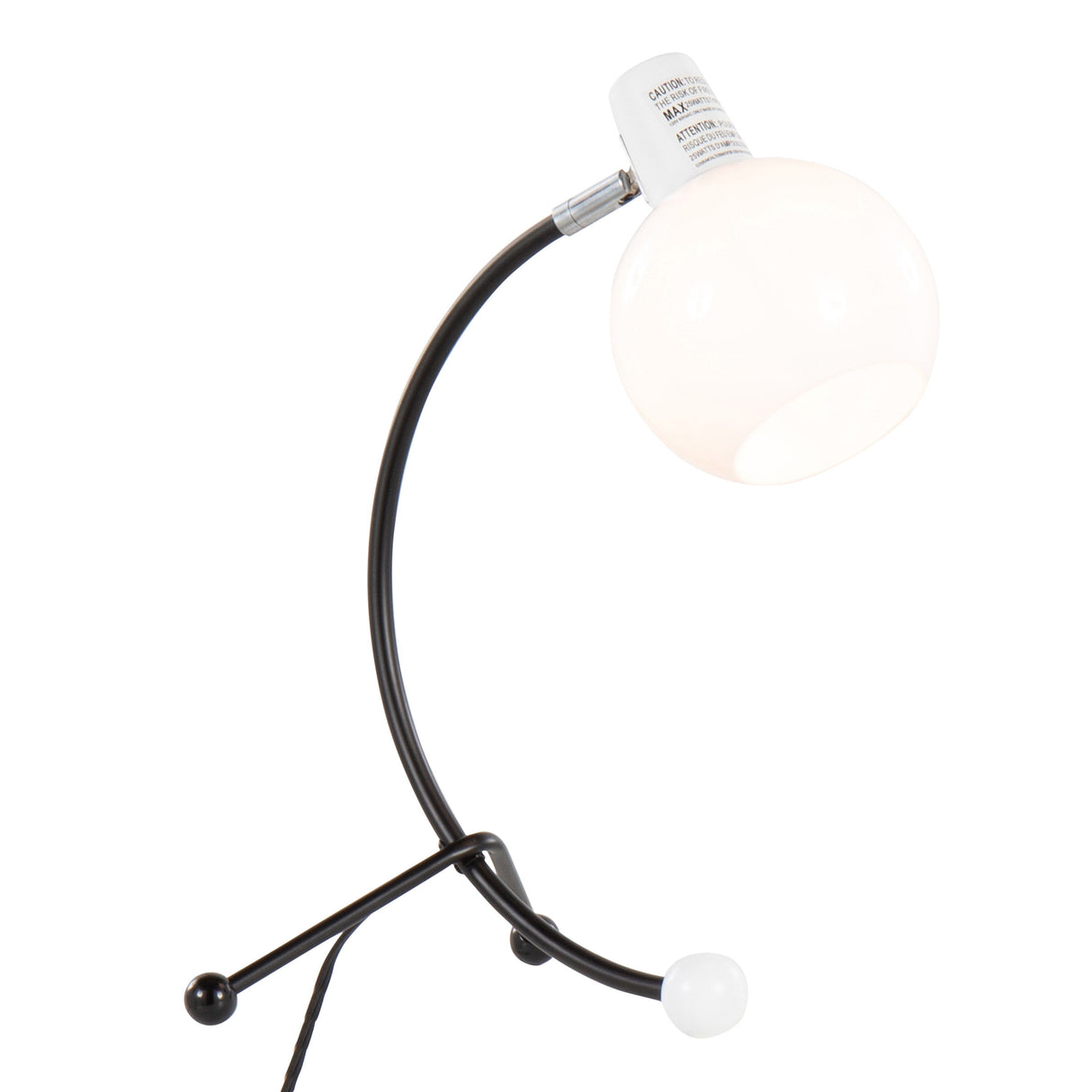 Eileen - Contemporary Task Lamp - Black / White