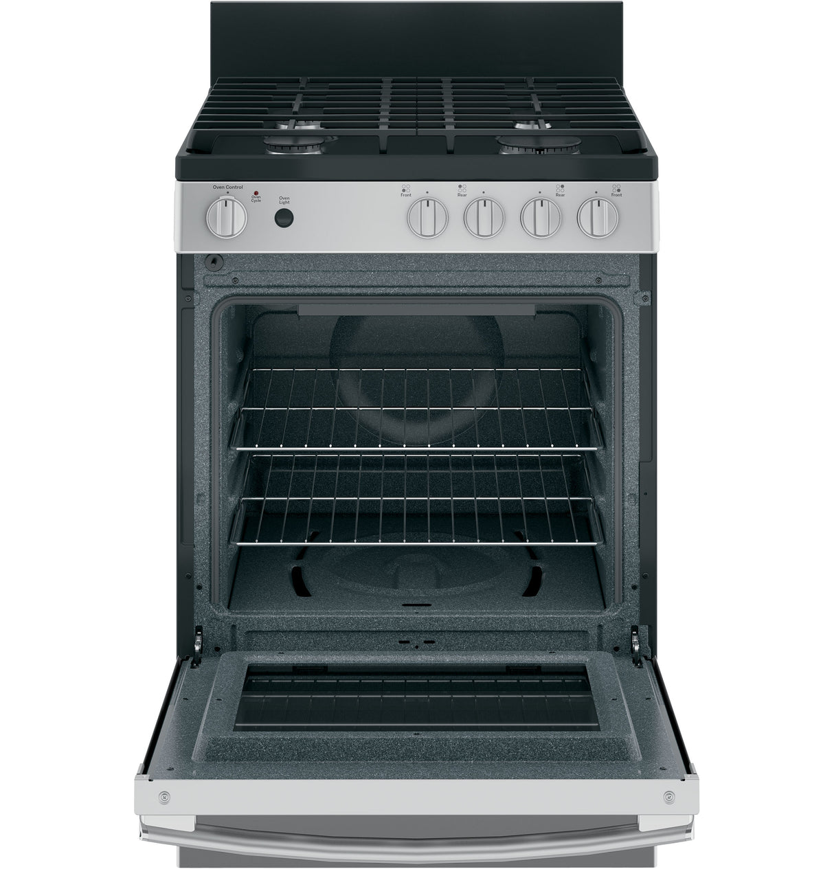 GE(R) 24" Steam Clean Free-Standing/Slide-in Gas Range - (JGAS640RMSS)