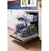 GE(R) ENERGY STAR(R) Top Control with Plastic Interior Dishwasher with Sanitize Cycle & Dry Boost - (GDT550PGRBB)