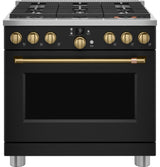 Caf(eback)(TM) 36" Smart All-Gas Commercial-Style Range with 6 Burners (Natural Gas) - (CGY366P3TD1)