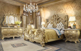 HD-1801 - Eastern King Bed - Bright Gold