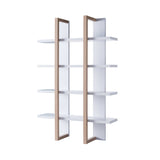 Two Toned Display Cabinet, Tall Bookcase Storage Cabinet