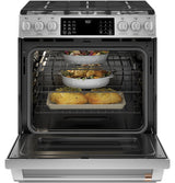 Caf(eback)(TM) 30" Smart Slide-In, Front-Control, Dual-Fuel Range with Warming Drawer - (C2S900P2MS1)