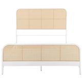 Lanewood - Polyethylene PE Rattan Upholstered Metal Bed