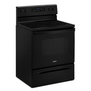 5.3 Cubic Feet Whirlpool Electric Range With Frozen Bake Technology - Black - Metal