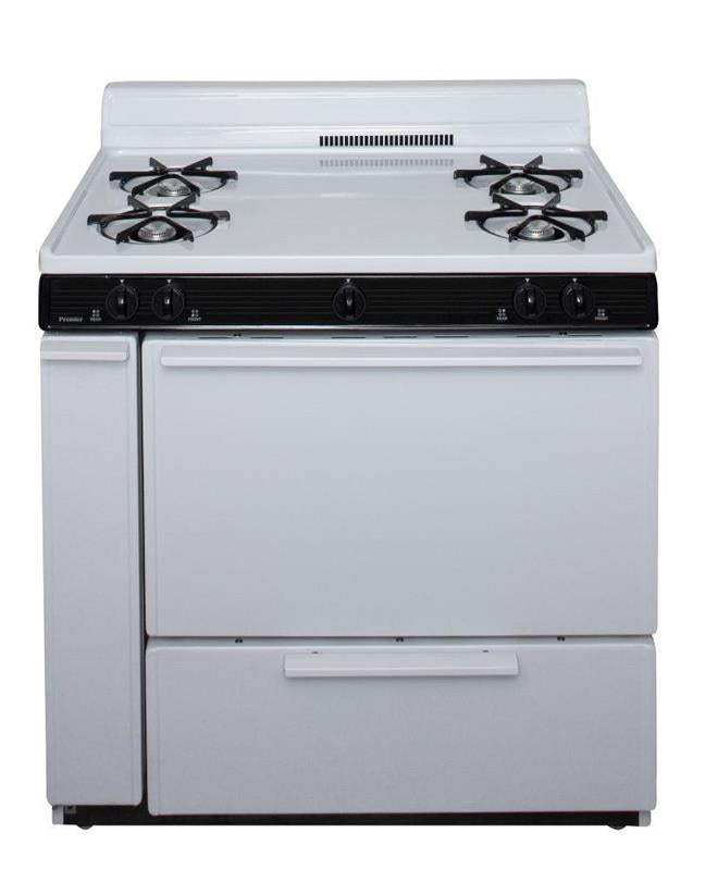 36 in. Freestanding Gas Range in White - (SLK100WP)