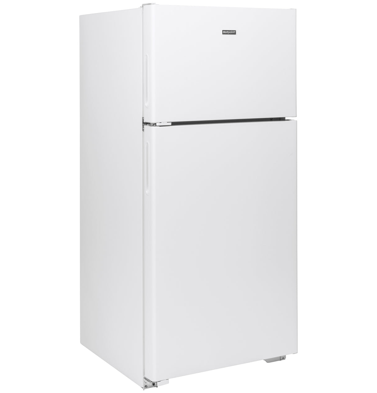 Hotpoint(R) ENERGY STAR(R) 15.6 Cu. Ft. Recessed Handle Top-Freezer Refrigerator - (HPE16BTNLWW)