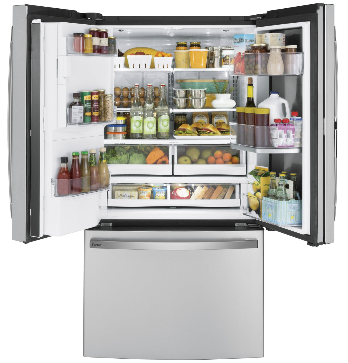 GE Profile(TM) Series 27.7 Cu. Ft. Fingerprint Resistant French-Door Refrigerator with Door In Door and Hands-Free AutoFill - (PFD28KYNFS)