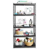 36" Wide Ez Connect Rack With Five 18" Deep Shelves - Hammered Granite