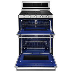 30" 5 Burner Gas Double Oven Convection Range