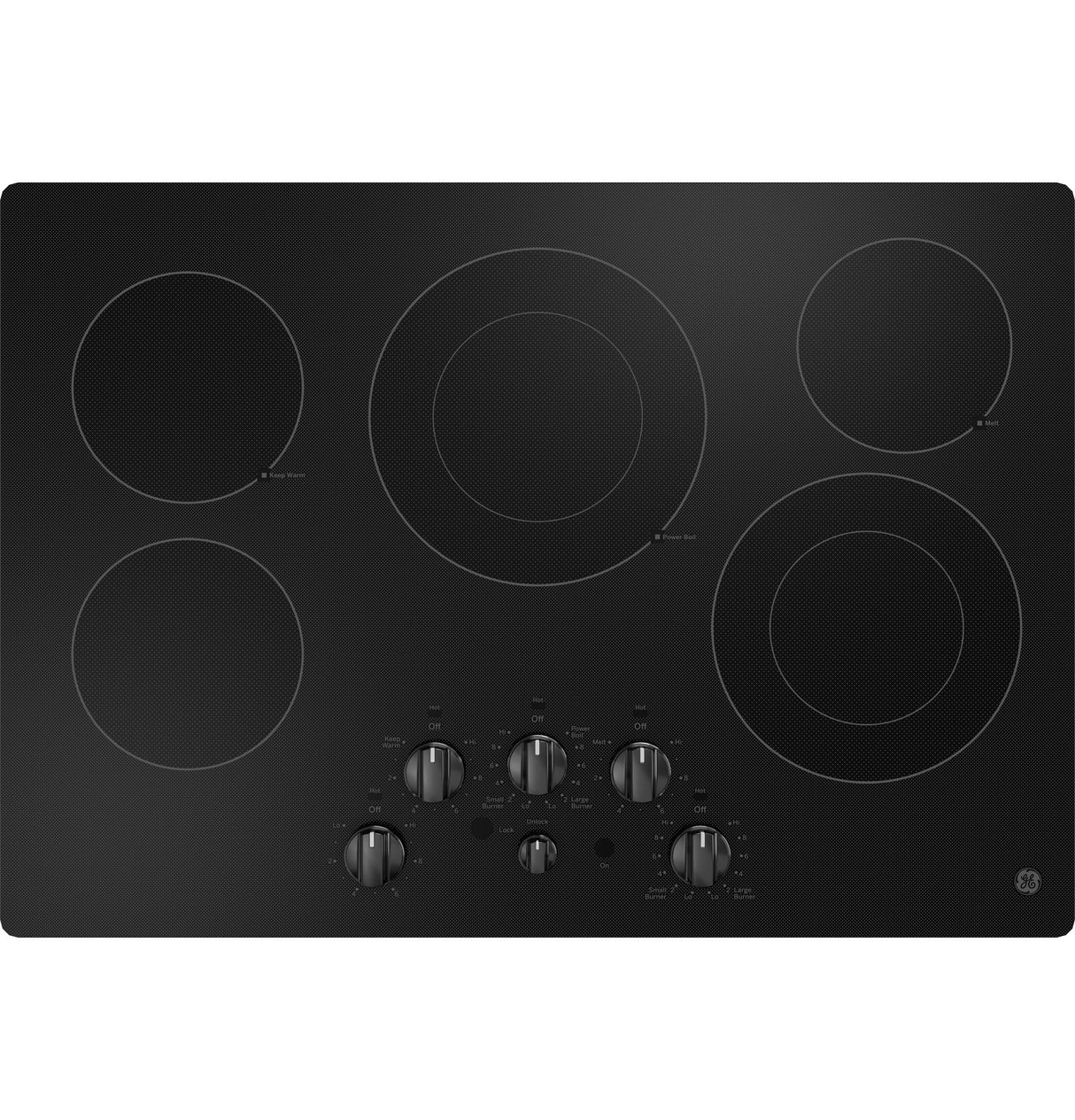 GE(R) 30" Built-In knob Control Electric Cooktop - (JEP5030DTBB)