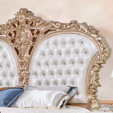 HD-9102 - 5 Piece Bedroom Set - Champagne With Ivory Marbling