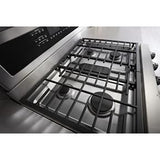 30" 5 Burner Gas Double Oven Convection Range - White