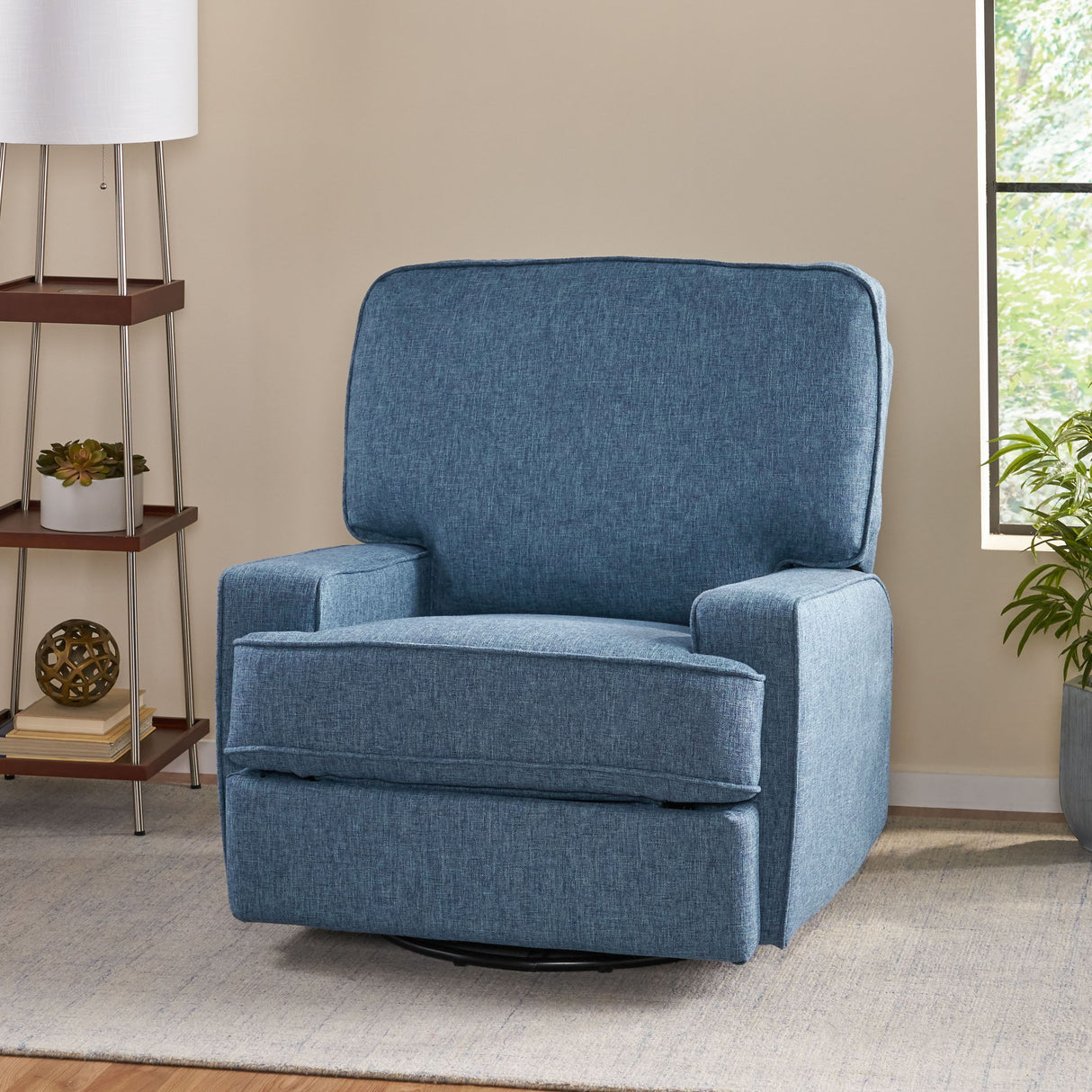 Wide - Manual Standard Recliner - Navy Blue