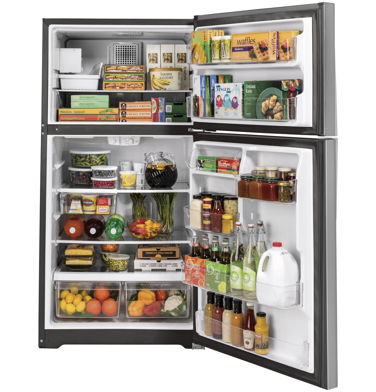 GE(R) ENERGY STAR(R) 21.9 Cu. Ft. Top-Freezer Refrigerator - (GIE22JSNRSS)