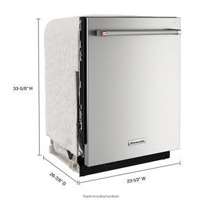 44 dBA Dishwasher In PrintShield Finish With FreeFlex Third Rack - Pearl Silver