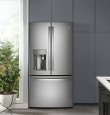 GE Profile(TM) Series ENERGY STAR(R) 27.7 Cu. Ft. Smart Fingerprint Resistant French-Door Refrigerator with Keurig(R) K-Cup(R) Brewing System - (PFE28PYNFS)