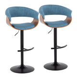 Vintage Mod - Adjustable Barstool (Set of 2) - Black Base