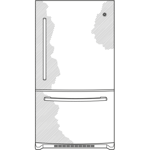 GE(R) ENERGY STAR(R) 24.8 Cu. Ft. Bottom-Freezer Drawer Refrigerator - (GDE25EYKFS)