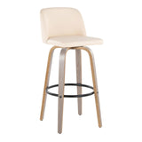 Toriano - 30" Fixed-Height Faux Leather Barstool (Set of 2)