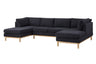 Hallie - Wide Sherpa Double Chaise U-Shape Sectional Sofa