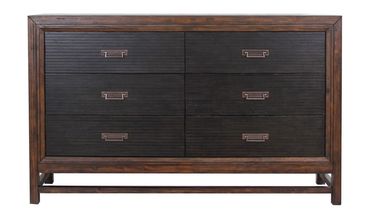 Branson - 6 Drawer Dresser, Two Tone - Brown