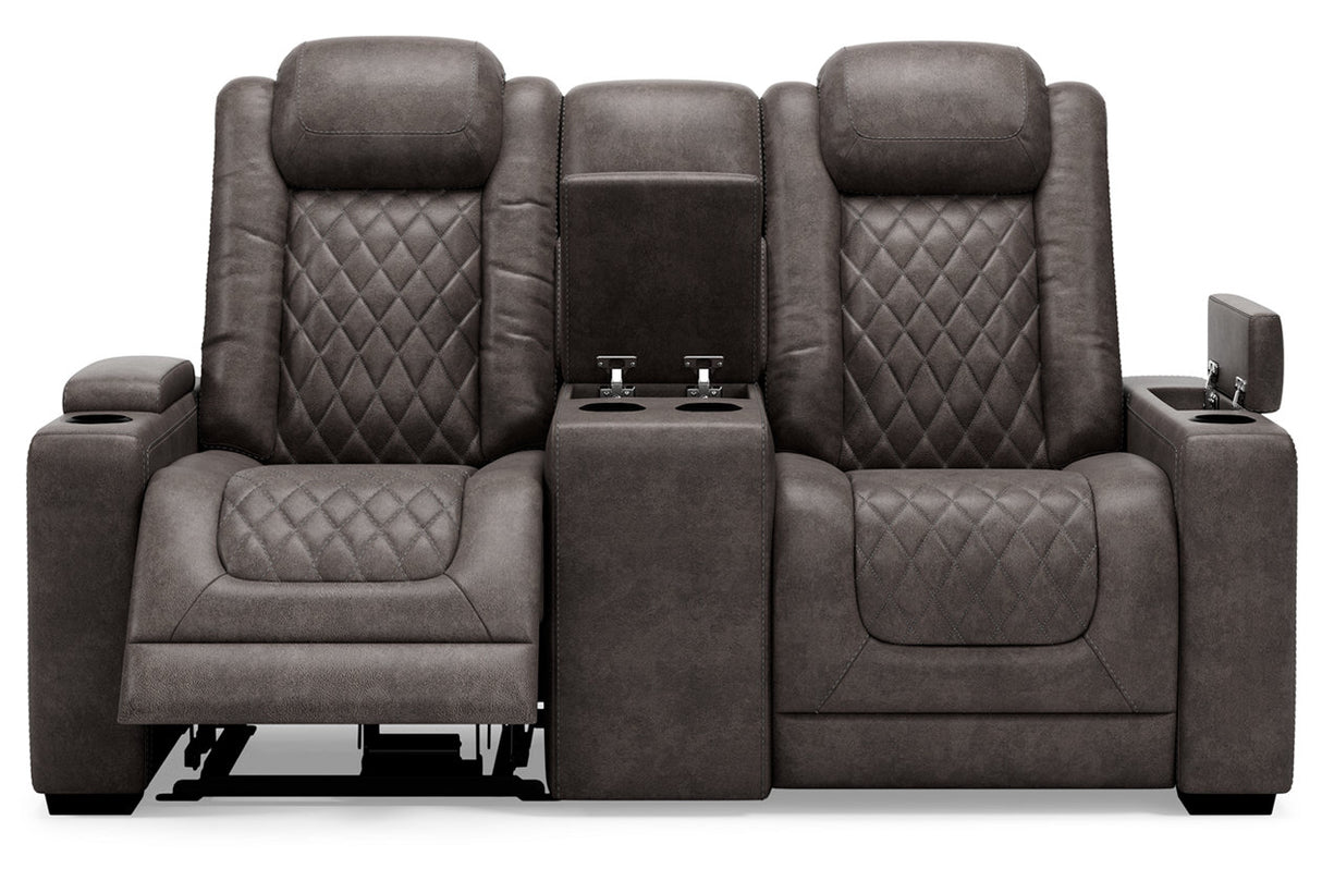 Hyllmont Power Reclining Loveseat With Console - (9300318)
