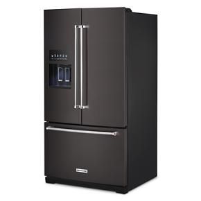 26.8 Cubic Feet Standard-Depth French Door Refrigerator With Exterior Ice And Water Dispenser - Black